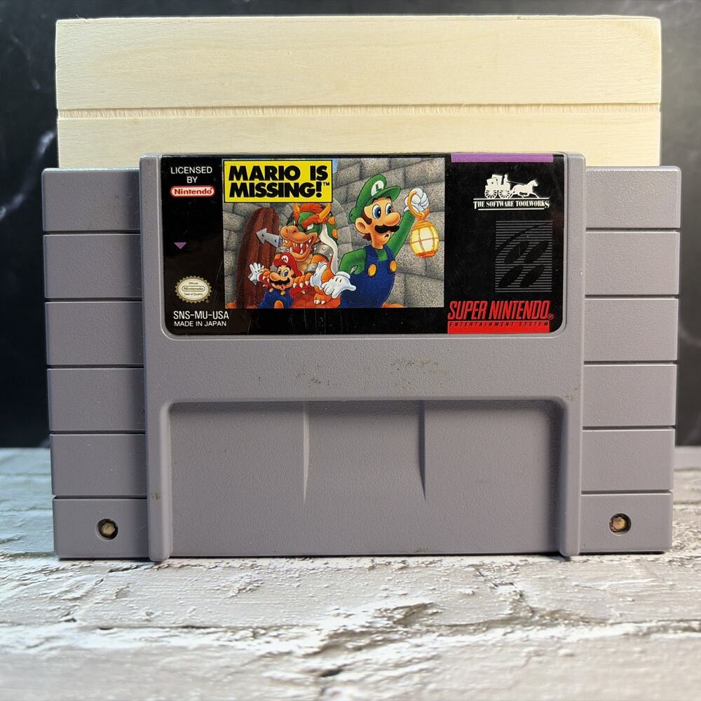 Mario is Missing (Super Nintendo SNES, 1993) T&W